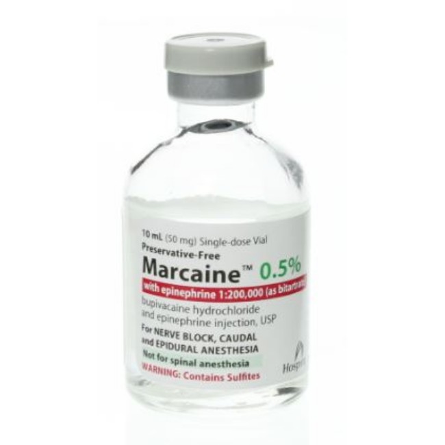 Marcaine  Bupivacaine Hcl   Preservative Free 0 5  Injection Single Dose Vial 10 Ml