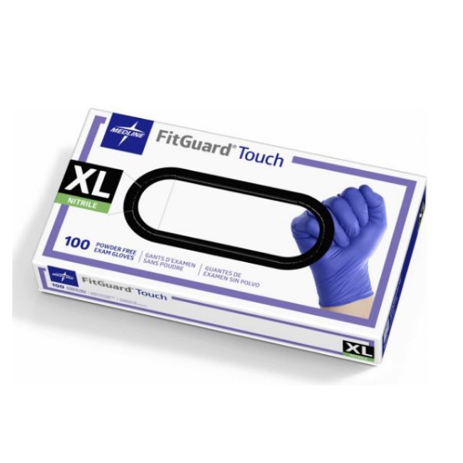 Fitguard Touch Powder Free Nitrile Exam Gloves   Size Xl