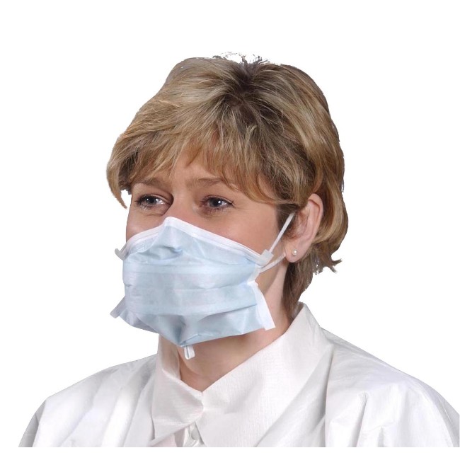 Mask   Face Surgical Head Strap Pleated Filter Blue