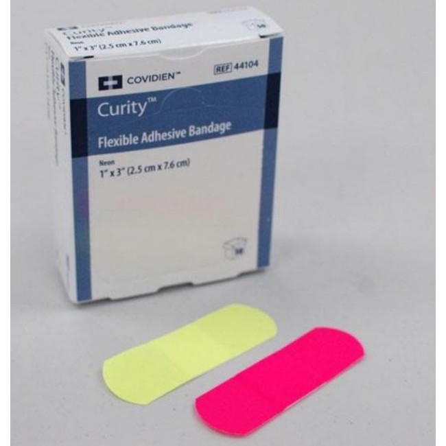 Curity Flexible Adhesive Bandage   Neon   1  X 3 