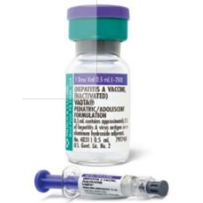 Vaqta Hepatitis A Vaccine   25 Units 0 5 Ml Prefilled Single Dose Luer Lok Syringe   10 X 0 5 Ml  Pediatric 