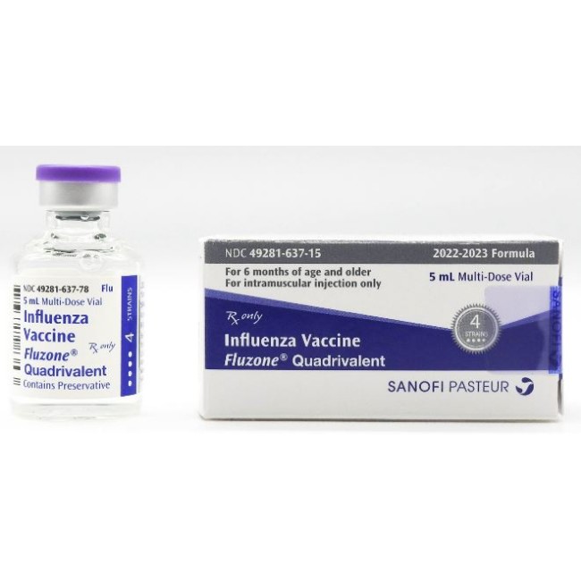 Fluzone Quadrivalent Vaccine   0 5 Ml Multi Dose Vial   10 Box  2022 2023 