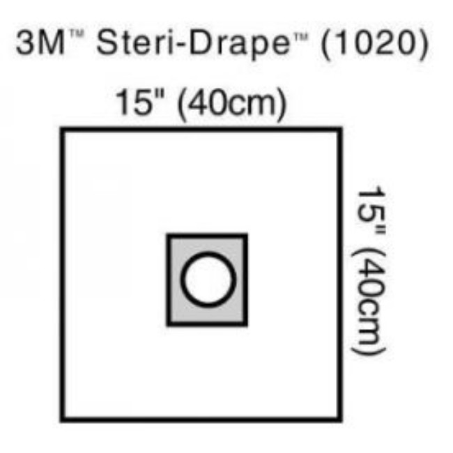 Steri Drape Small Drape With Adhesive Aperture   15  X 15 