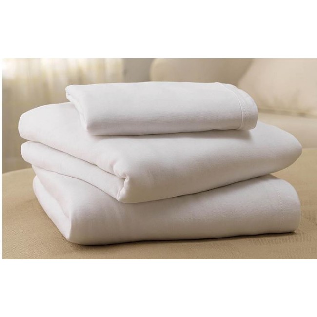 Soft Fit Knit Contour Sheets In White   13 Oz 