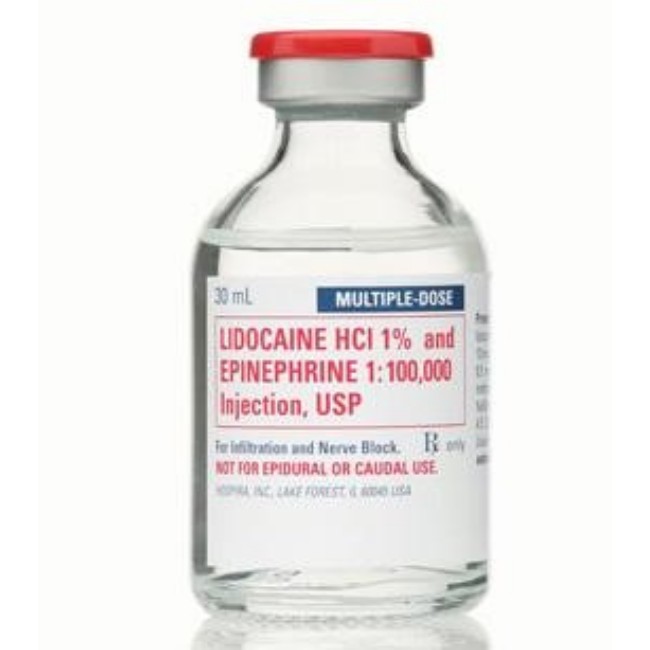 Lidocaine 1  And Epinephrine Injection   100   000 Multidose Vial   25 X 30 Ml