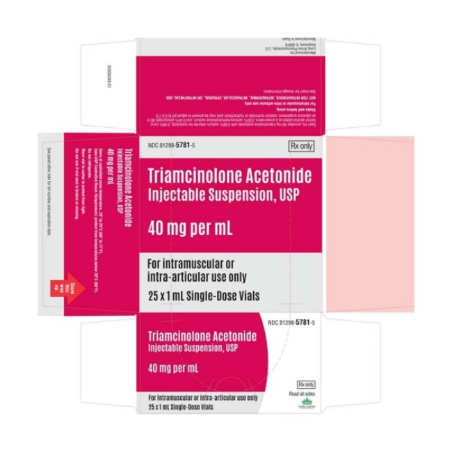 Triamcinolone Ace Injection  Single Dose Vial  40 mg  25 x 1 mL