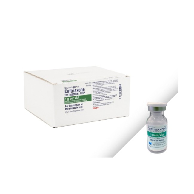 CEFTRIAXONE SOD PR 1GM 25