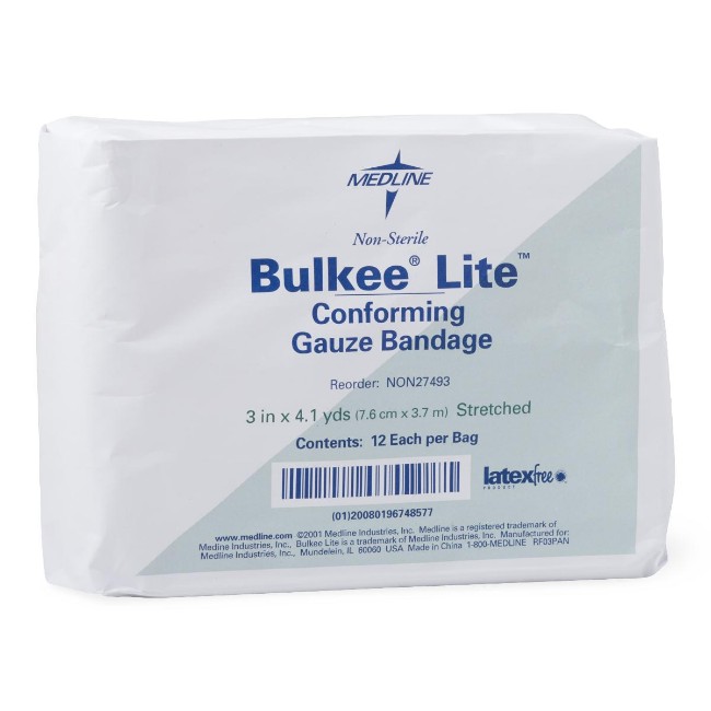 Bandages   Gauze  Bulkee Lite Nonsterile Conforming Bandage   3  X 4 1 Yd 