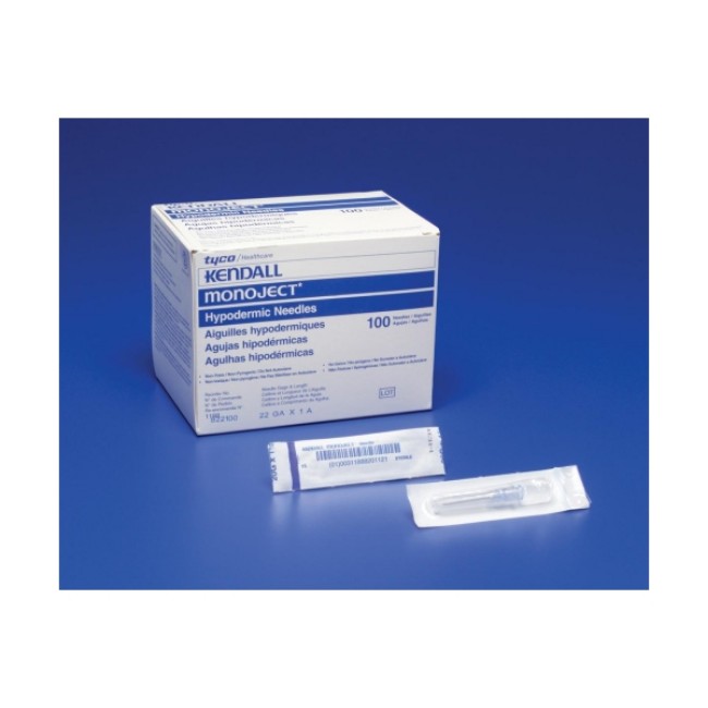 Needles  Monoject Softpack Hypodermic Needle   22G X 1 5 