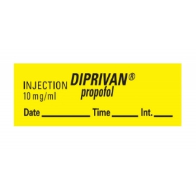 Label   Diprivan Propofol Yellow