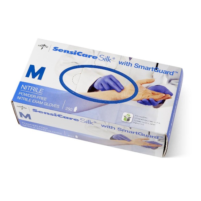 Glove   Exam Sensicare Silk Nitrile Pf Med