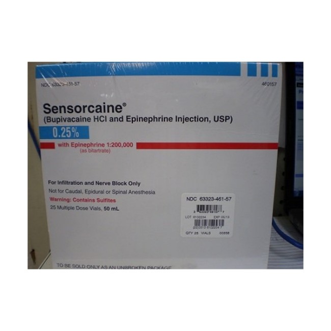 Sensorcaine Mdv  25  W Epi 50Ml