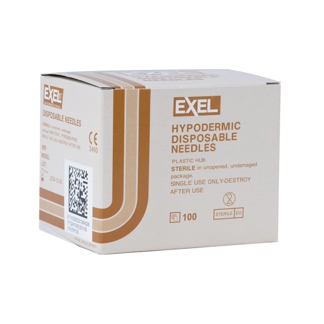 NON RETURNABLE   NEEDLE HYPODERMIC EXEL 26G x 1 2  BX 100