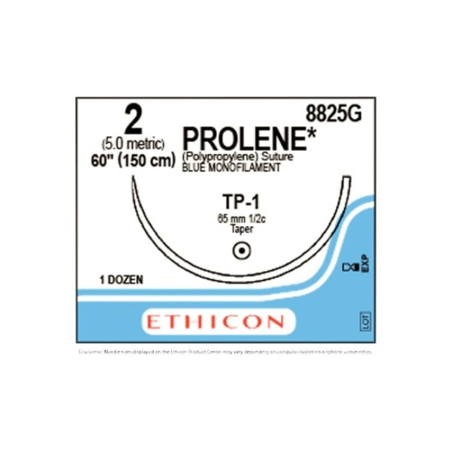 Sutures  Prolene Monofilament Suture   Blue   Size 2   60   Tp 1 Needle