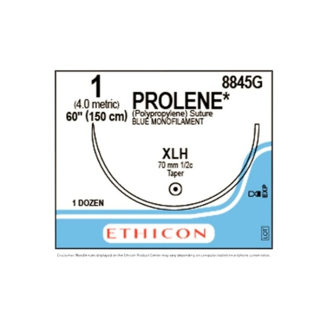 Sutures  Prolene Monofilament Suture   Blue   Size 1 0   60   Xlh Needle