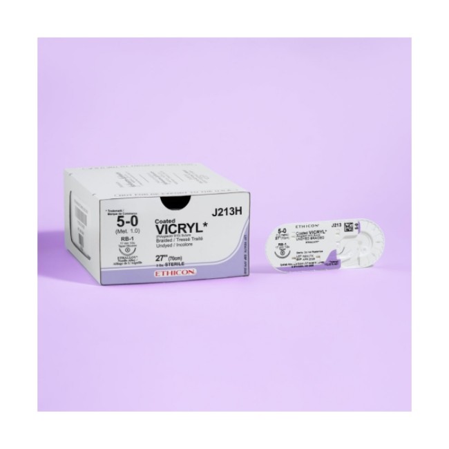 Suture   Vicryl Undyed Coated Braided 5 0 27 Rb 1