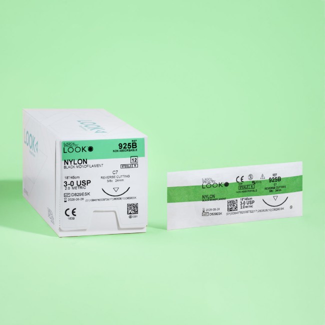 Suture  3 0  Nylon  C7  Black Mono
