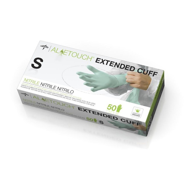 Glove   Exam Aloetouch Nitrile Extended Cuff Pf Sm
