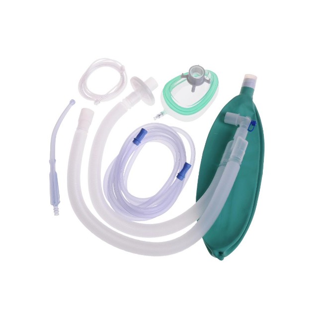 Circuit   Anesthesia Adult Standard Non Latex Wye Gas Elbow Mask5 3L Bag 90