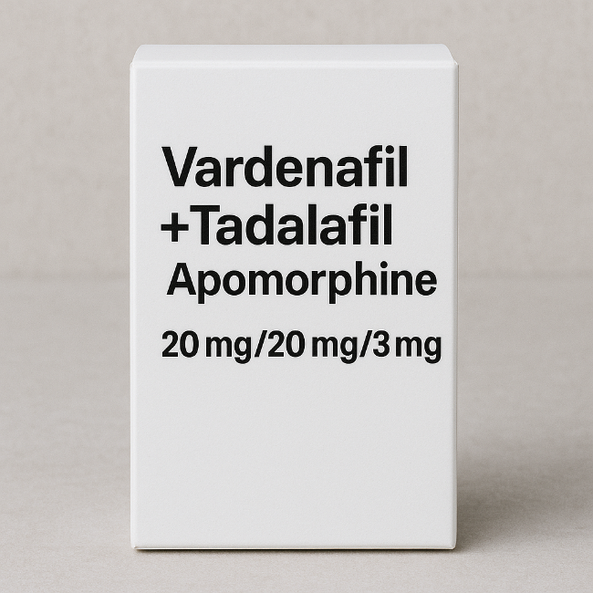 Vardenafil Tadalafil Apormorphine 20Mg 20Mg 3Mg