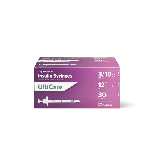 Insulin Syringe   3 10Cc   30G X    100 Bx