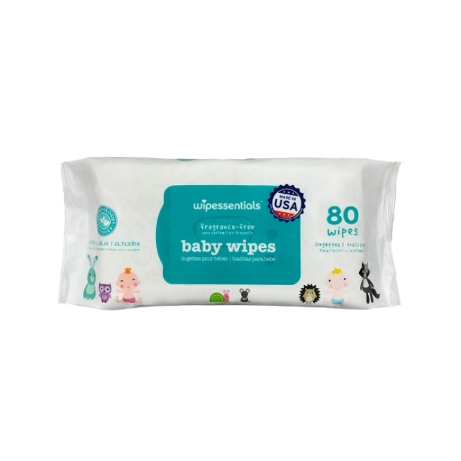Baby Wipes   Unscented   7  X 8   80 Wipes   Soft Pack