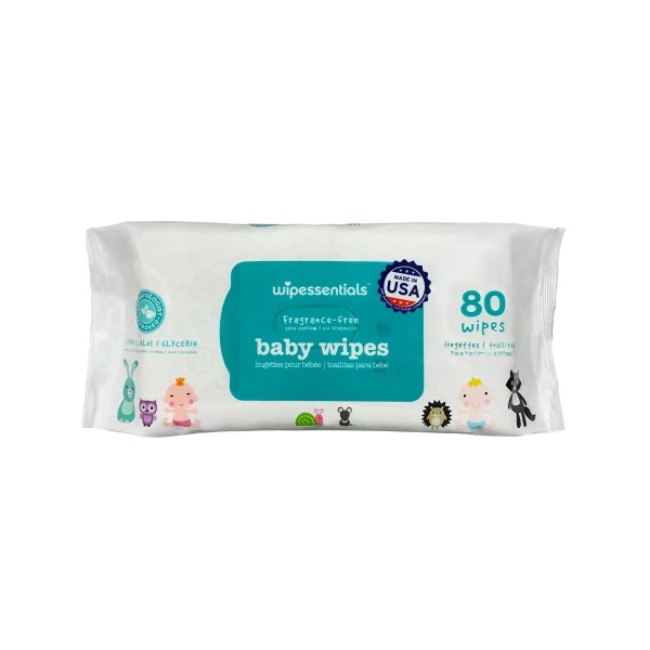 Patient Wet Wipes  Baby Wipes   Unscented   7  X 8   80 Wipes Soft Pack