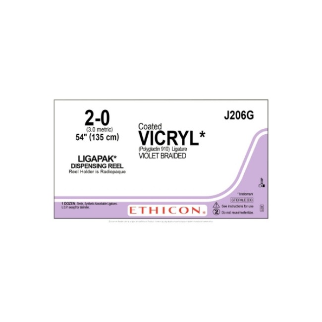 Sutures  Vicryl Absorbable Suture Reel   Tie   Violet   Size 2 0   54   135 Cm 