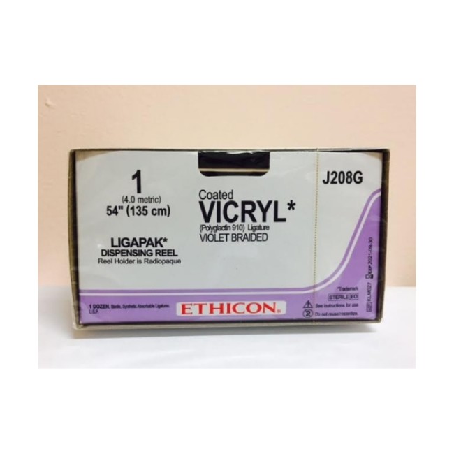 Suture  Vicryl  1  54  Violet  Reel  Tie  133Cm