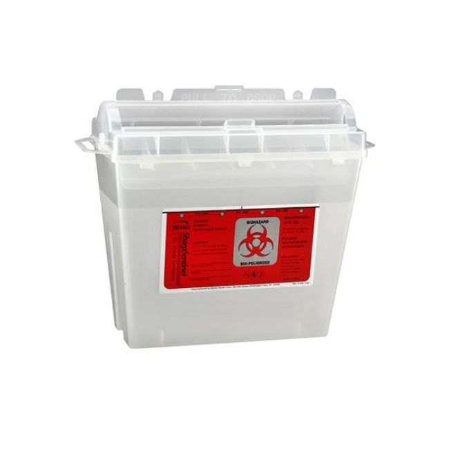 CONTAINER SHARPS 5 QT BEIGE ROTOR TOP