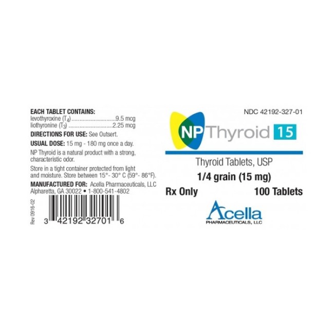 Np Thyroid Tablet  15Mg
