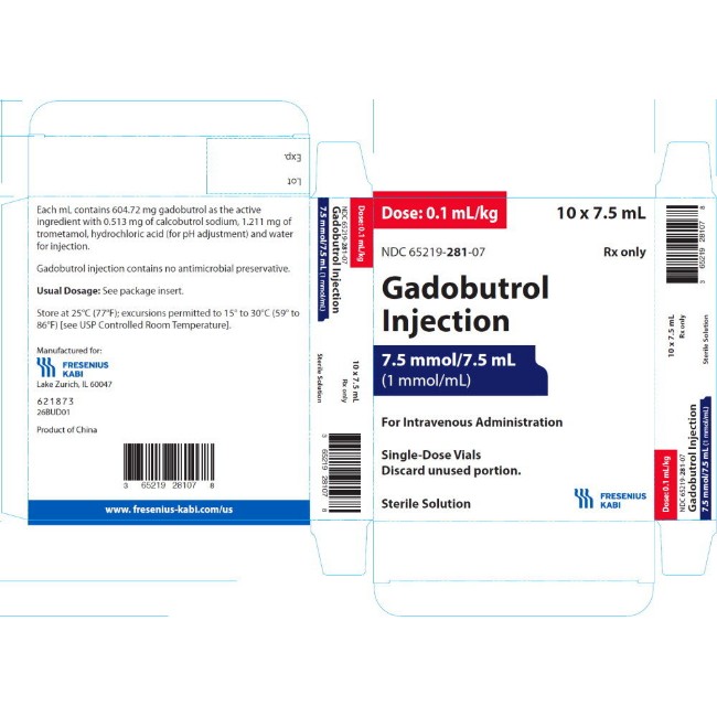 Gadobutrol Injection   Single Dose Vial   1 Mmol Ml   20 X 7 5 Ml