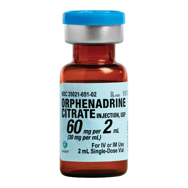 Orphenadrine Citrate Injection   Usp   30 Mg Ml   10 X 2 Ml Single Dose Vial