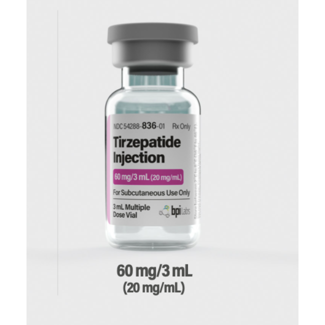 Tirzepatide 60Mg 3Ml  20Mg Ml  3Ml Vial