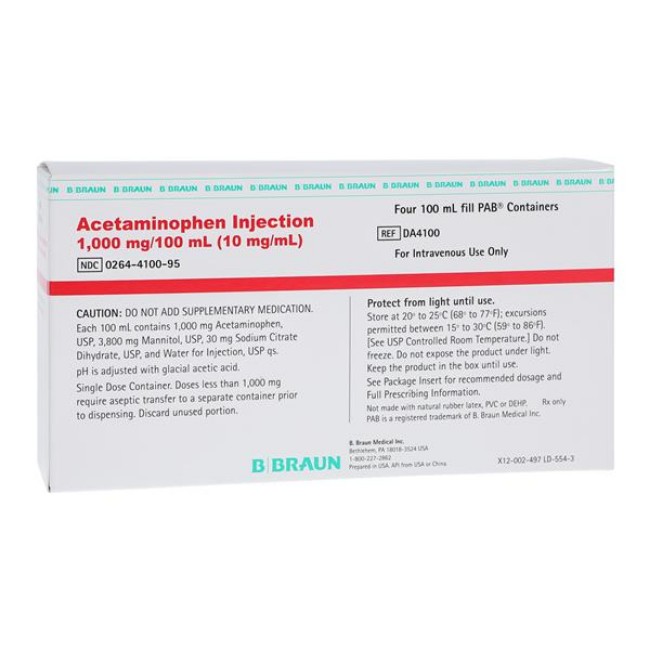 Acetaminophen Injection Bag   1000 Mg 100 Ml