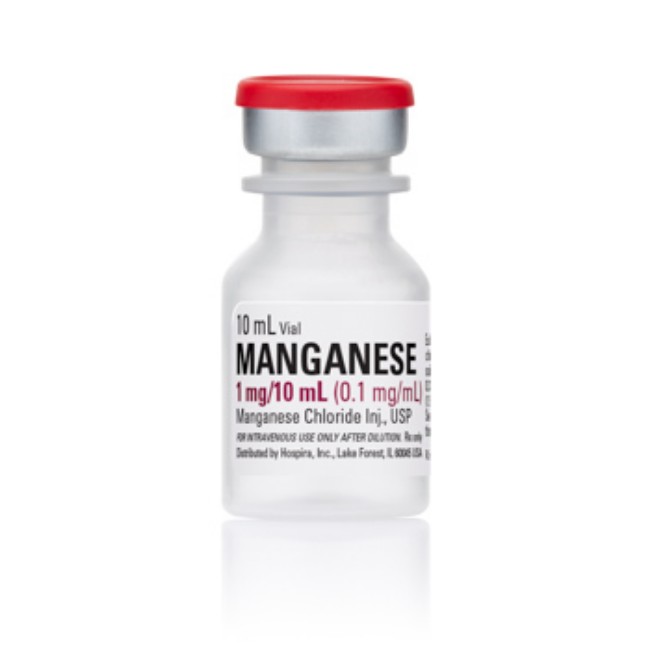 Manganese Chloride Injection  Single Dose Vial  0 1 mg mL  25 x 10 mL