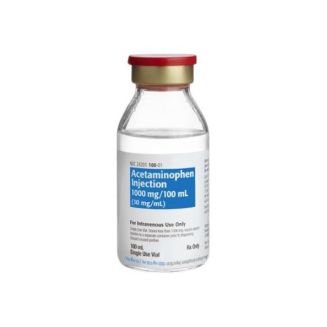 Acetaminophen Injection  10 mg mL  24 x 100 mL Single Dose Vial