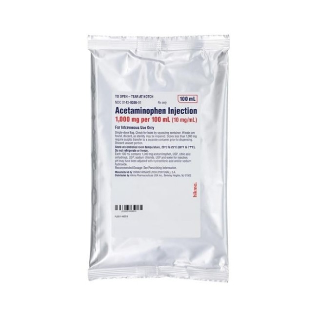 Novaplus Acetaminophen 10 mg mL Single Dose Vial 24 x 100 mL  Non Returnable