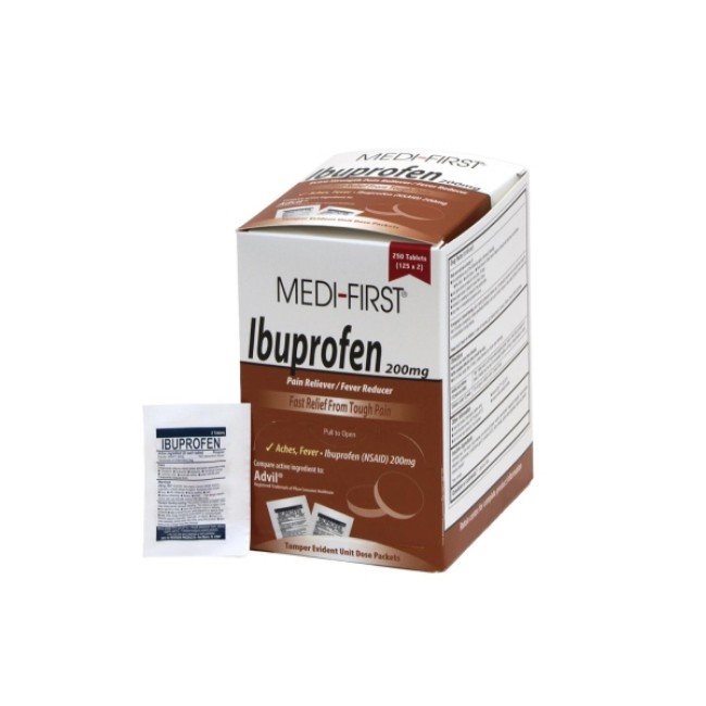 Medi First Ibuprofen  2 x 200 mg Unit Dose  250 Tablets Box