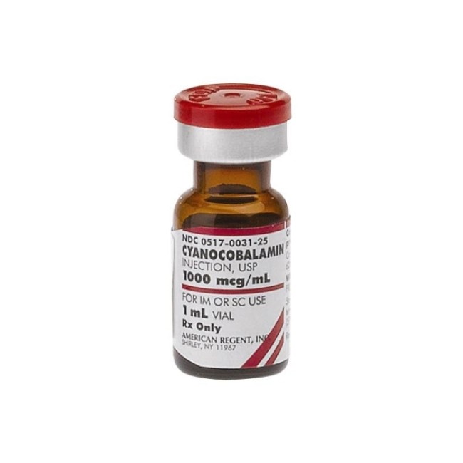 Injections  Cyanocobalamin Injection   Single Dose Vial   1  000 Mcg Ml   25 X 1 Ml