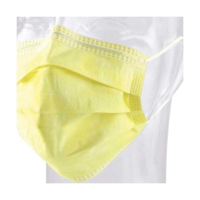 Masks  High Filtration Procedure Face Mask With Ear Loops   Yellow