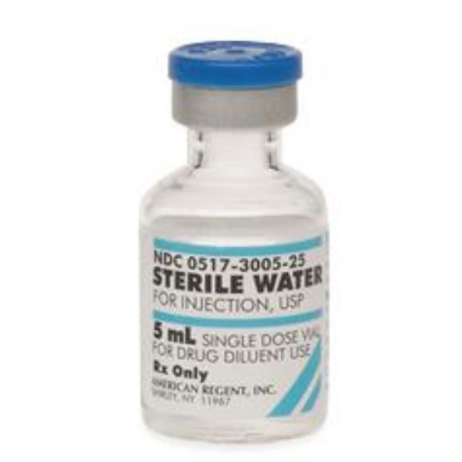 Sterile Water For Injection   Single Dose Vial   25 X 5 Ml