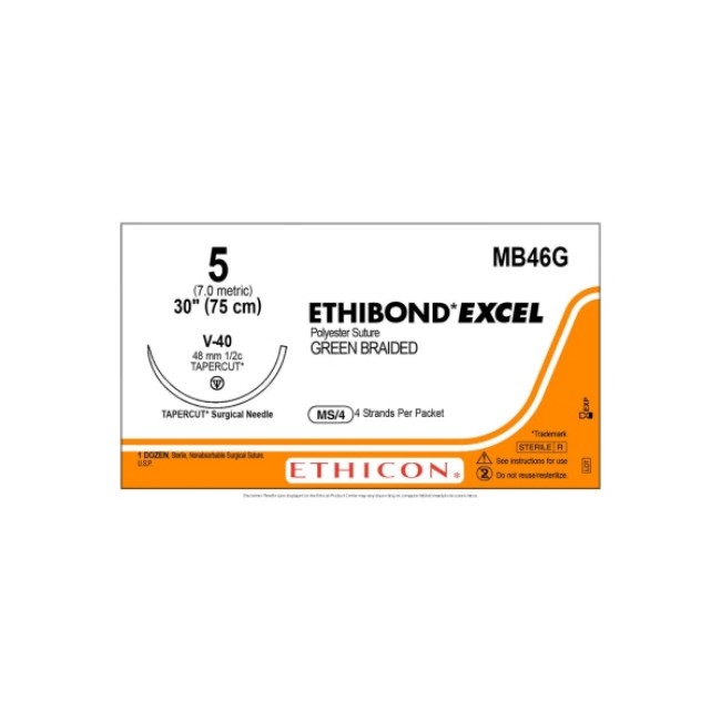 Sutures  Ethibond Excel Suture   V 40   Size 5   Green   4  X 30 