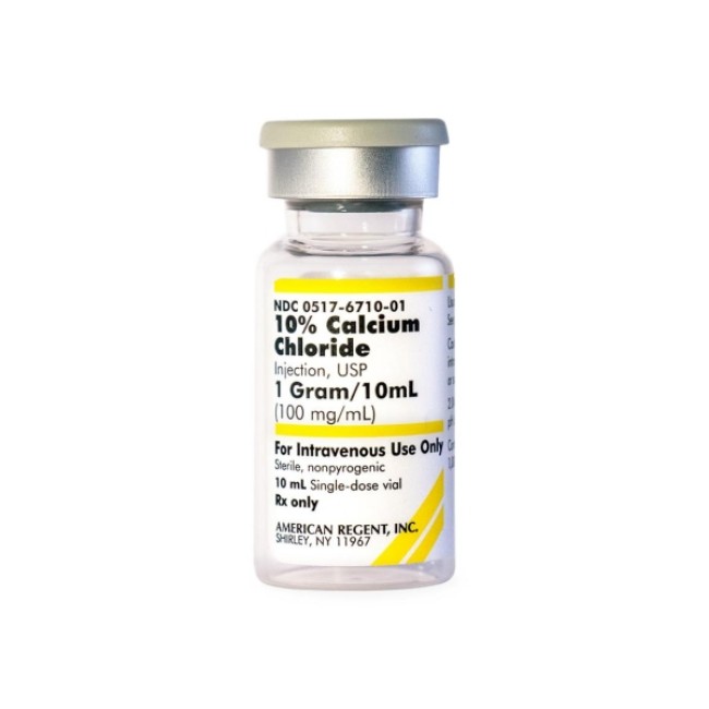 Injections  Calcium Chloride Injection  100 mg mL  10 x 10 mL Single Dose Vial