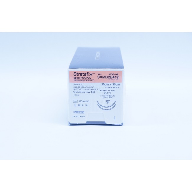 Suture   Stratafix Knotless Tissue Control Device Spiral Pga Pcl Size 3 0 30 Cm X 30 Cm Undyed Fs Fs Absorbable