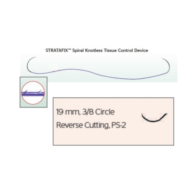 Sutures   Monocryl  Stratafix Monocryl Synthetic Absorbable Suture   Undyed   Ps 2   Size 4 0   18  L