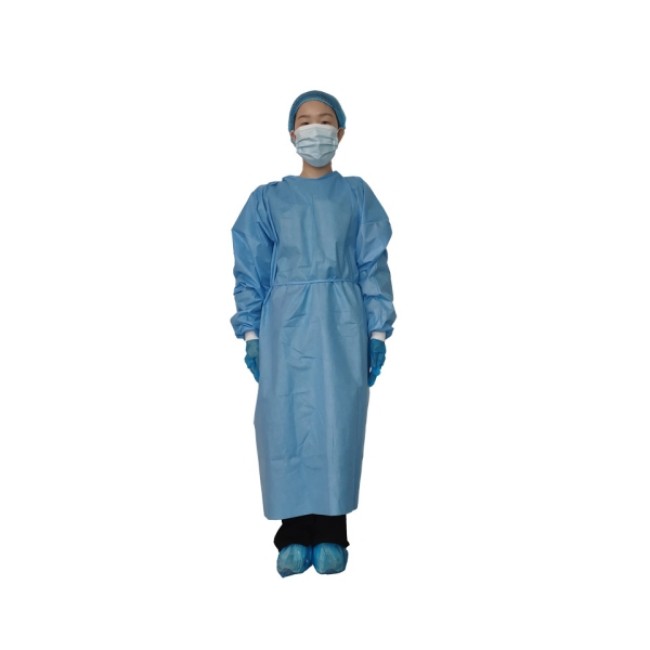 Gown Non Woven 30 X42  W  Belt Blue  Non Returnable Item 