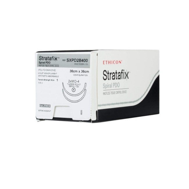 Suture   Stratafix Knotless Tissue Control Device Spiral Pdo Size 1 36 Cm X 36 Cm Violet Mo 4 Mo 4 Absorbable