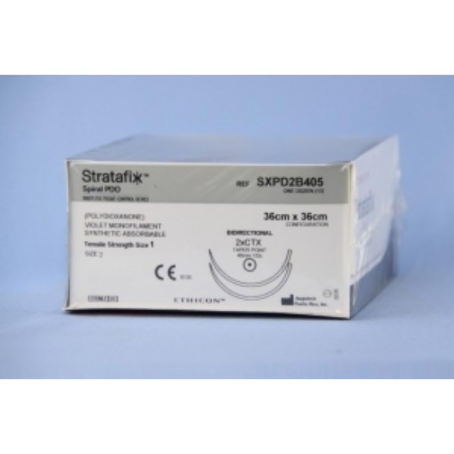 Stratafix Spiral Pdo Suture   Violet   Size 1   36 Cm X 36 Cm   With Double Armed Ctx Needles   48 Mm