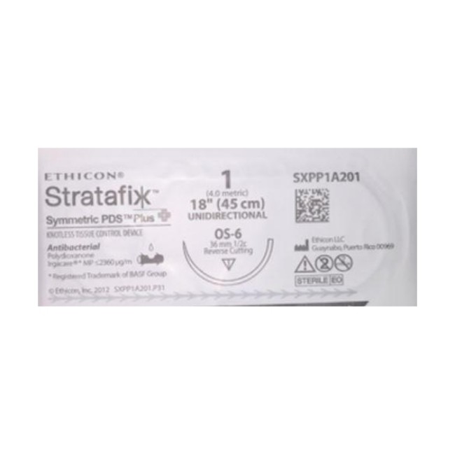 Sutures  Stratafix Symmetric Pds Plus Violet Suture   Size 1   18   With Os 6 Needle